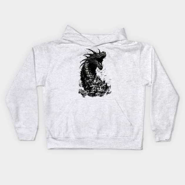 Jormungandr,The World Serpent Kids Hoodie by Allbestshirts